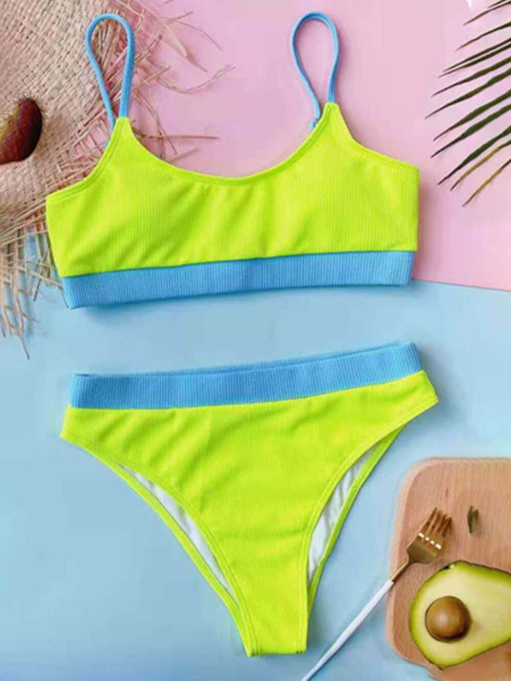 Syet U-Hals Tank Top Mode Split Bikini