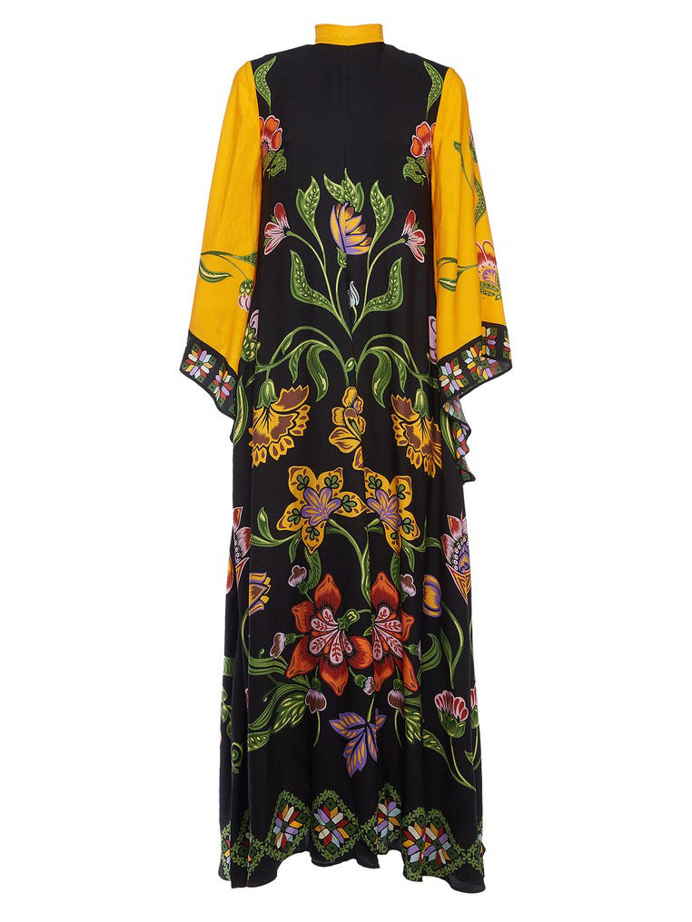 Udsøgt Solskin Blomsterprint Flydende Maxi Kjole