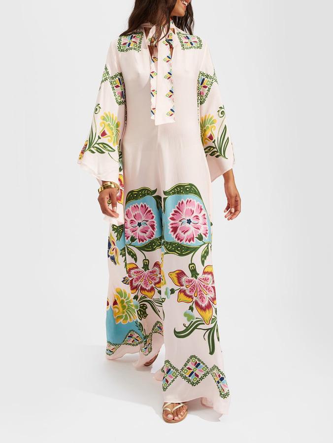 Udsøgt Solskin Blomsterprint Flydende Maxi Kjole